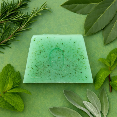 Σαπούνι με ζεόλιθο MED®, δενδρολίβανο, φασκόμηλο και μέντα - Κατά της τριχόπτωσης, της πιτυρίδας και της ξηροδερμίας - 125 γραμμάρια