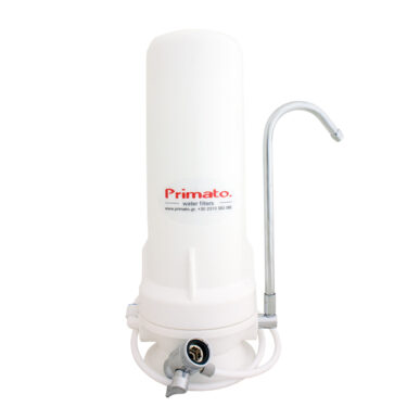 Φίλτρο νερού άνω πάγκου με ζεόλιθο και ενεργό άνθρακα - λευκό