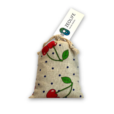 Πουγκί απορρόφησης οσμών με ζεόλιθο - 250 γραμμάρια - Ιδανικό για τοποθέτηση σε χώρους του σπιτιού - Μοτίβο με κεράσια